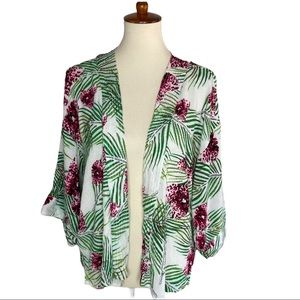 Saachi Tropical Beach Palm Kimono Wrap